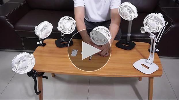 Amazon | ZenCT 卓上 扇風機 吊り下げ 充電式 LEDライト付き 1/4